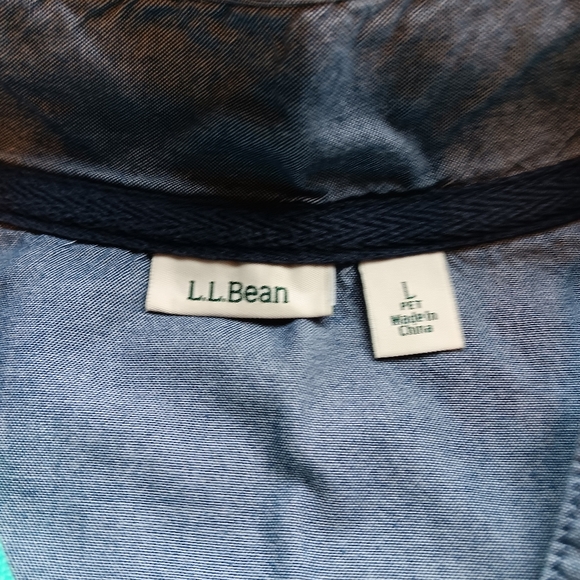L.L. BEAN WOMEN'S SIZE SMALL PETIT AQUA BLUE PULLOVER LONG SLEEVE SHIRT. - Picture 2 of 6